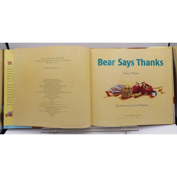 Bear Says Thanks by Karma Wilson, Jane Chapman Illus. Simon & Schuster HB DJ ©20 - Picture 4 of 7